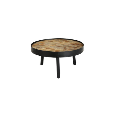 Taula Round Wood Coffee Table in Natural Finish—Large