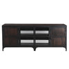 Industrial TV Stand with Distressed Metal Look