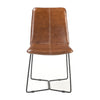 Adlin Buffalo Leather Side Chair in Light Brown
