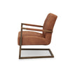 Bronson Faux Leather Armchair in Vintage Brown