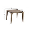 Iman Square Dining Table in Light Brown Finish