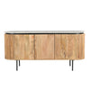 Lunas Dining Buffet in Mango Wood & White Marble