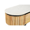 Lunas Console in Mango Wood & White Marble