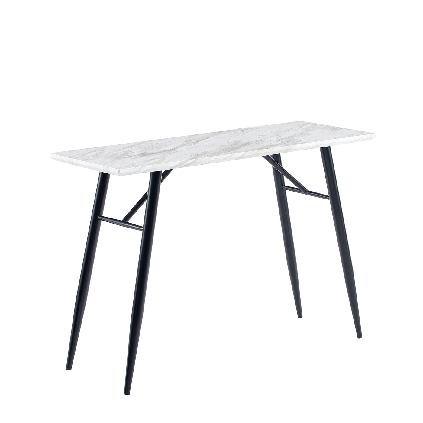 Micah Console in White Faux Marble