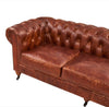 Vintage 3-Seater Leather Chesterfield Sofa