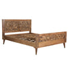 Bois et Cuir's Clio Series Queen-Size Bed Frame in Light Honey Finish