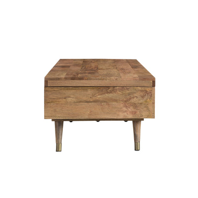 Clio Wood Coffee Table in Light Honey Finish