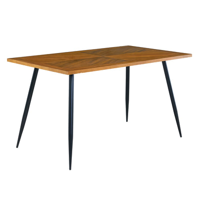 Arlo Dining Table in Wood Veneer & Metal Legs